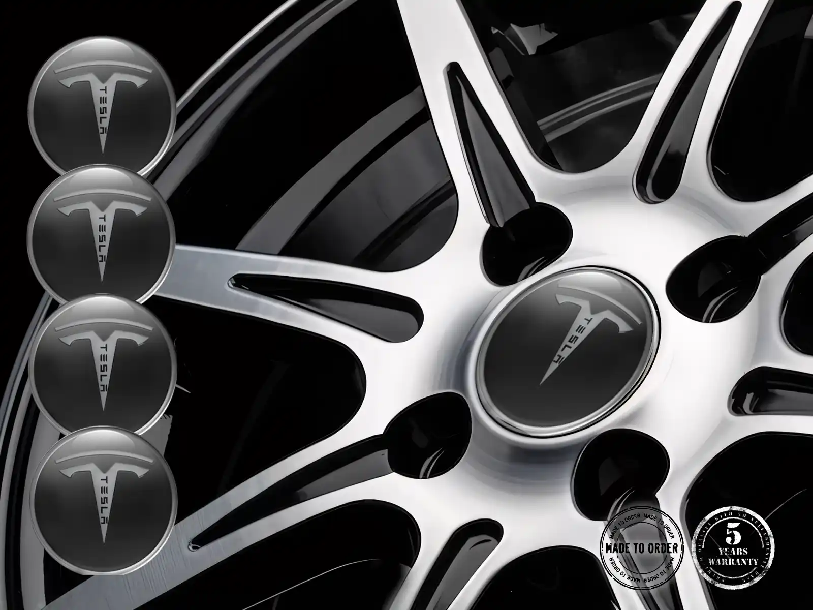 Tesla Raddekal Ausgabe Rennsport-Silikon-Aufkleber